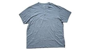 Todd Snyder Short Sleeve Non Slub Henley Shirt Size XXL Blue Metal NWT Made USA